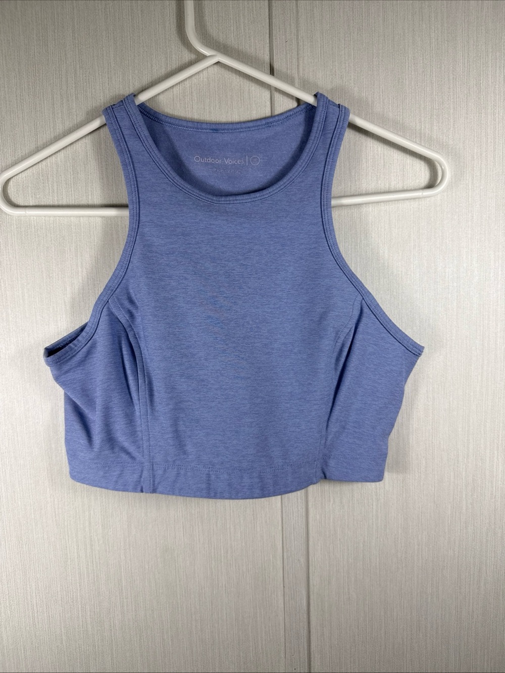 Outdoor Voices M Heathered Blue Women's Sports Bra / Cropped Tank Top